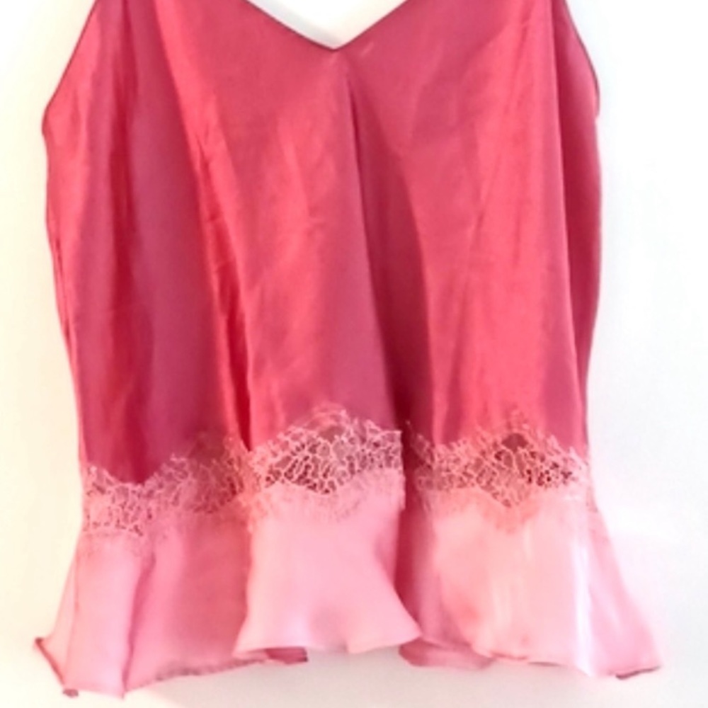 2 Piece Matching Set: XS/S Robe + Small Cami and Short Set PJ Ruffle Satin Lace - Picture 12 of 12